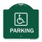Signmission Designer Series Parking Handicapped, Green & White Aluminum Sign, 18" x 18", GW-1818-23477 A-DES-GW-1818-23477 - alternate 1
